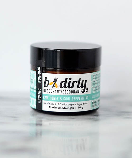 BDirty Natural Deodorant. Raw Honey & Cool Peppermint